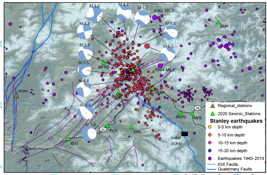Earthquakes Stir Beneath Stanley Idaho as Scientists Track Rare Burst of Quakes
