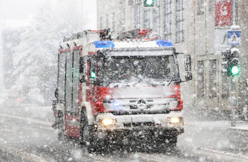 Fire engine responding